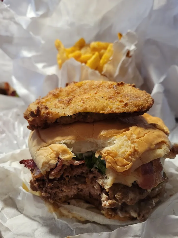 Double Bacon Cheeseburger with Jalapenos